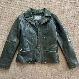 Vintage leather motorcycle jacket